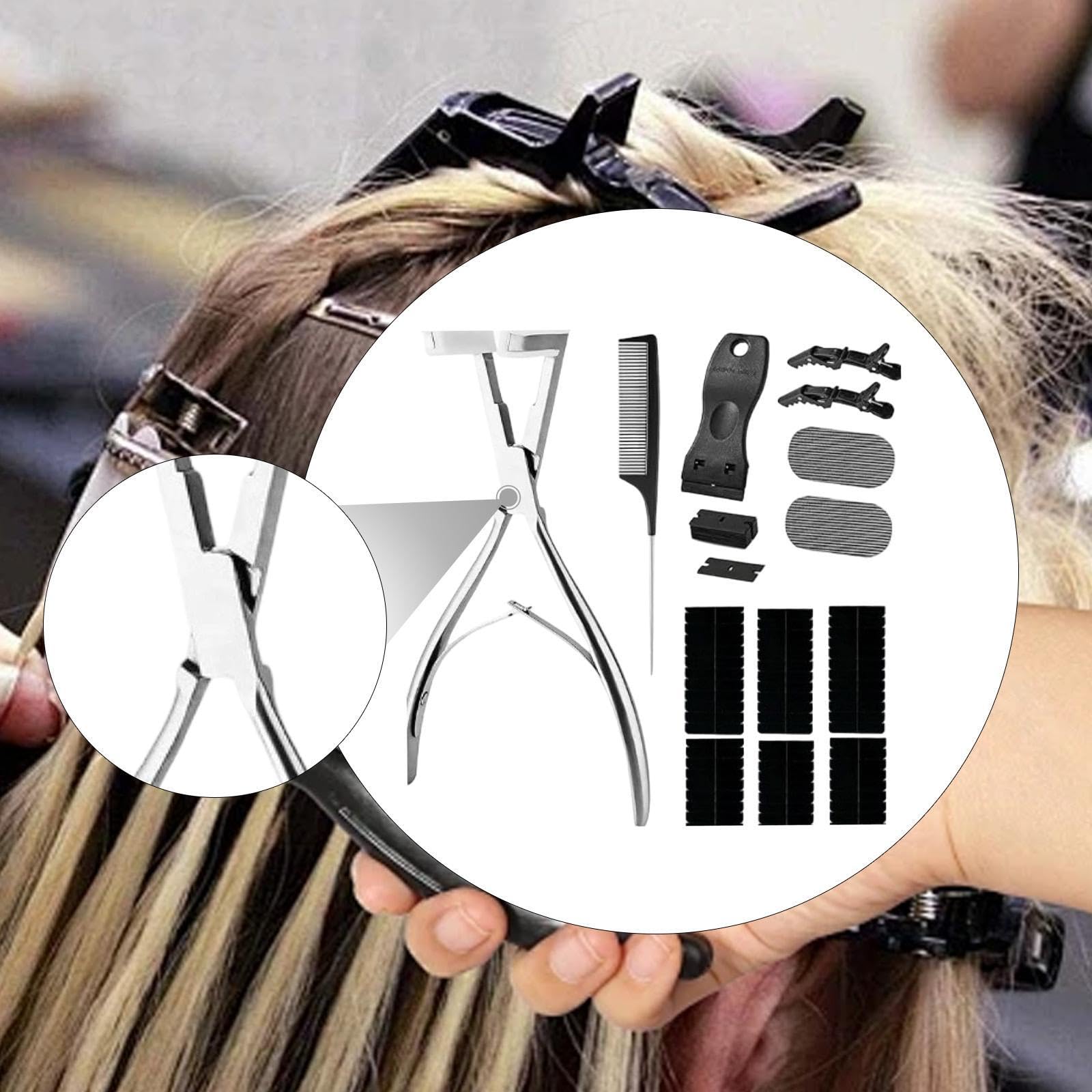 Kit di Strumenti per Extension per Capelli. Pinze Sigillanti Comode per Extension.