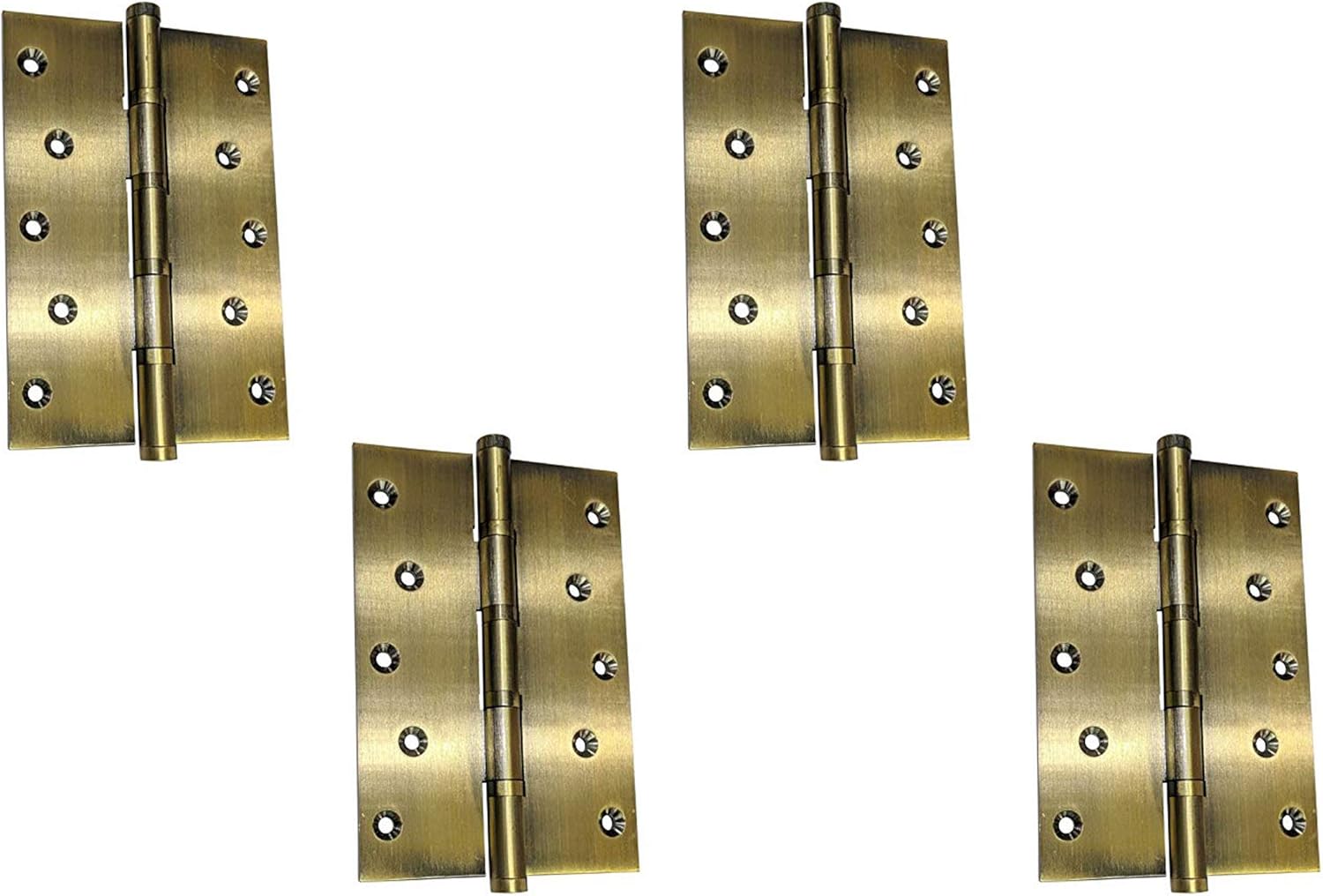 Adonai Hardware Brass Ball Bearing Hinge (6" x 3" x 3mm x 2 Pack, Satin Brass)