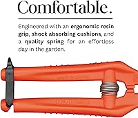 Vista 4 de CHIKAMASA TP-530S Tijeras de jardinería profesionales para cosechar verduras, frutas, recortar plantas y excelentes para adelgazar tallos pequeños