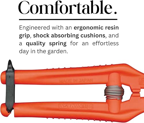 Miniatura 4 de CHIKAMASA TP-530S Tijeras de jardinería profesionales para cosechar verduras, frutas, recortar plantas y excelentes para adelgazar tallos pequeños