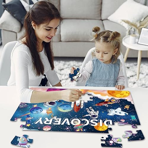 Miniatura 5 de Rompecabezas para niños de 3 a 5 y 48 piezas Discovery Universe Space Planet Jumbo Floor Puzzle para niños de 4 a 8 años de edad sistema solar de