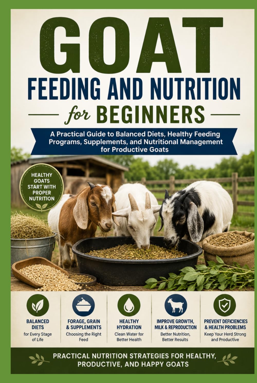 Goat Feeding and Nutrition for Beginners: A Practical Guide to Balanced Diets, Healthy Feeding Programs, Supplements, and Nutritional Management for ... Beginner's Goat Farming & Homestead Series)