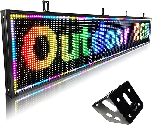 P10 Señales LED a todo color al aire libre Control WIFI con alto brillo de desplazamiento led señal programable para tienda tablero de negocios (77