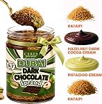 Irresistible Dark Dubai Chocolate Spread 9.7 oz – Gourmet Chocolate Filling Jar with Pistachio Kataifi, Dubai Dip, Perfect Luxury Snack & Gift