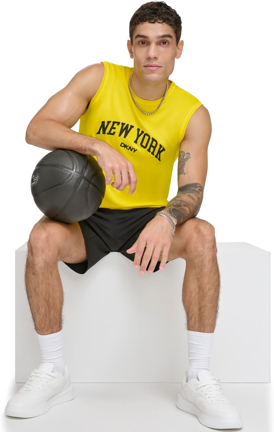 DKNY Mens Sleeveless Quick Dry 40+ Protection UPF Active Top - Image 2