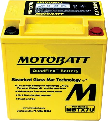 Miniatura 5 de MotoBatt Batería AGM sellada MBTX7U de 12 voltios y 8 Ah sin mantenimiento