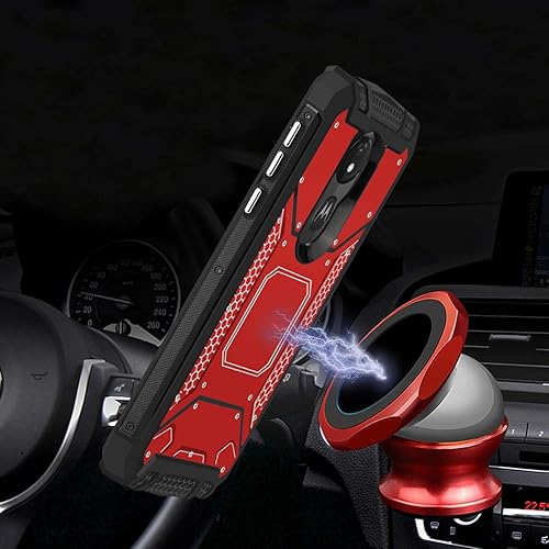 Miniatura 3 de Golden Sheeps Carcasa híbrida de metal de aluminio compatible con Motorola Moto G7 Power, Moto G7 Optimo Maxx, Moto G7 Supra con placa de metal