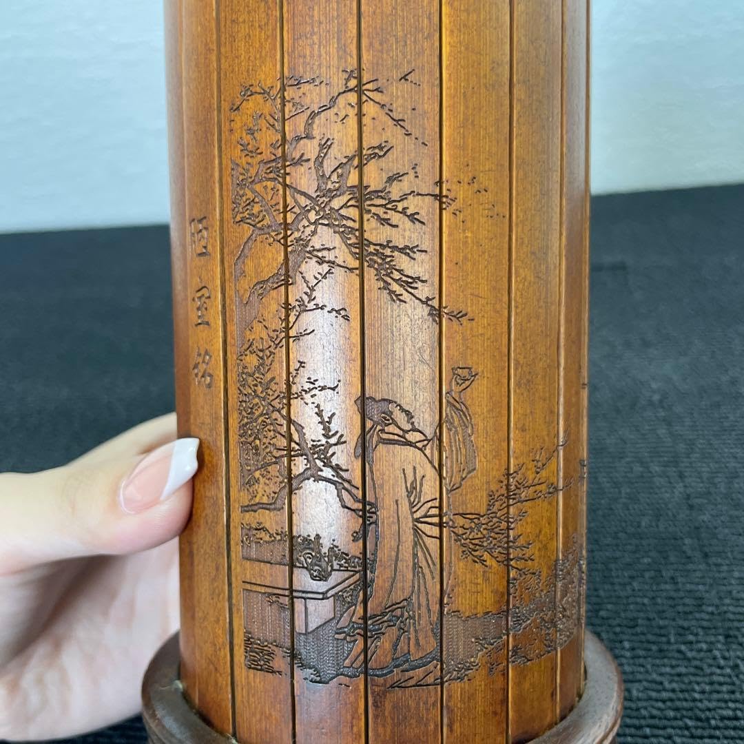 古竹 筆筒 筆立 アンティーク 骨董 骨董品 インテリア 美術品 古美術