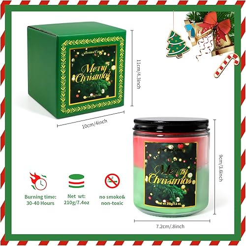 Miniatura 8 de Vela de Navidad, velas grandes en frascos de vela, juego de velas perfumadas de regalo para Navidad, juego de velas de cera de soja hechas a mano,