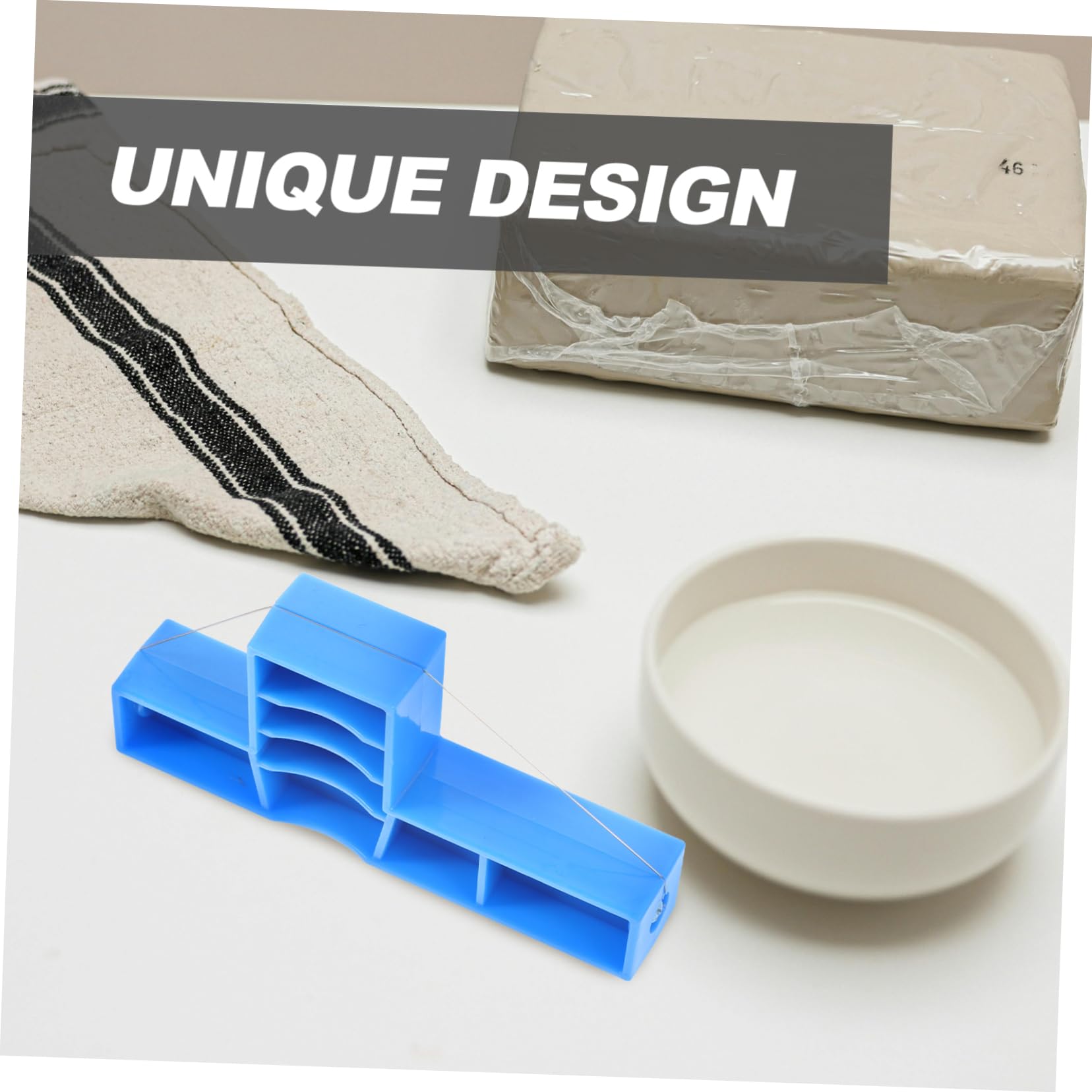 Artibetter 5 Pezzi Strumento di Taglierina Angolare Strumenti di Ceramica Filo Modellazione Scultura Cutter Forniture Argilla Artigianato Fabbricazione Kit di Strumenti Argillosi Plastica Blu