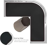 Vista 3 de ZORESYN Alfombrilla de mouse para escritorio de juegos en forma de L, alfombrilla de escritorio de esquina para computadora, 47 pulgadas, protector