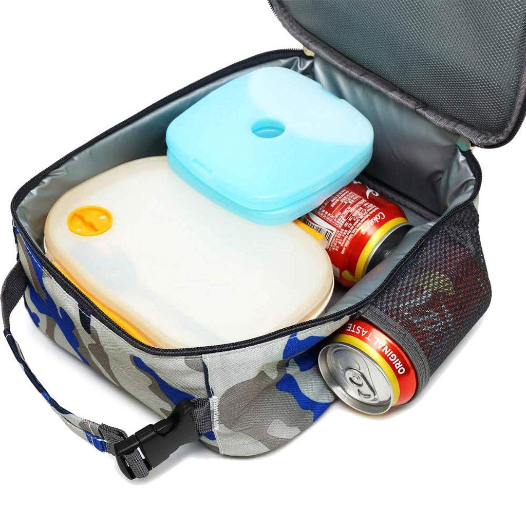 Fiambrera térmica - Bolsa de Almuerzo aislada, pequeña, Gris, portátil, Reutilizable, a Prueba de Fugas, Bolsa de Transporte térmica para el Almuerzo