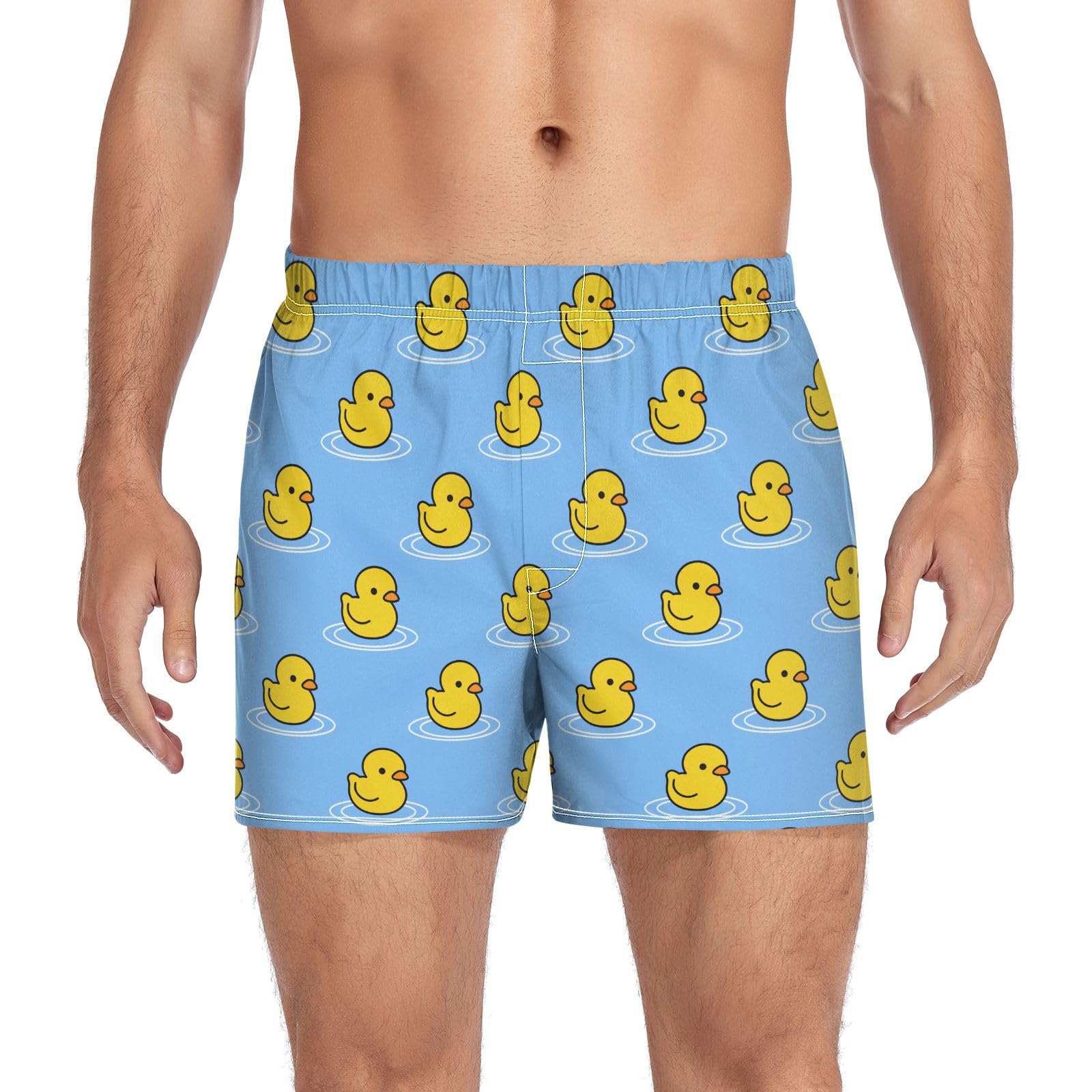 Men's Boxer Shorts Cotton Loose Underwear with Button Fly