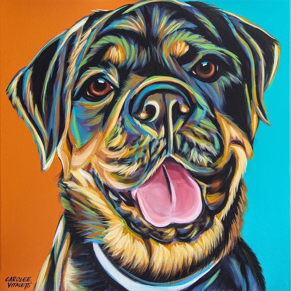 ArtDirect Rottweiler II Unframed Art Print Giclee Poster by Vitaletti, Carolee - Ready for Framing with Customization Sizes 8x8, 11x11, 16x16, 24x24, 36x36, and 48x48 Inches