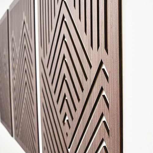 Miniatura 6 de Wood Wall Art Mountains Set of 3 Geometric Wood Decor Panels