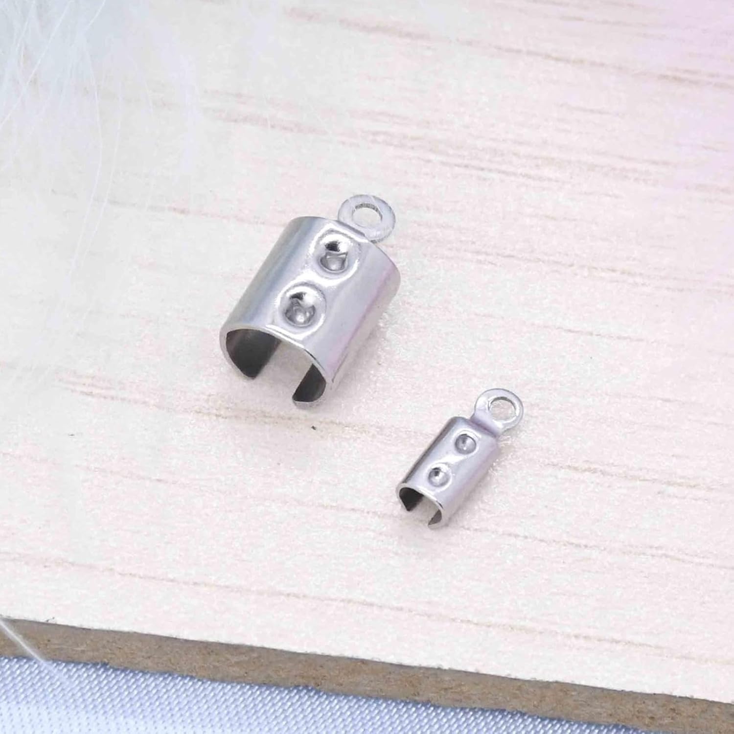 Anti Tarnish Stainless Steel Cord Clip Crafting Accessory Jewelry Making Finding Fastener for Stainless Steel Cord Ends