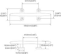 Vista 3 de 2 tacos de barco retro de acero inoxidable 316 chapados en cobre para aplicaciones marinas o decorativas, tacos marinos de color latón para ganchos