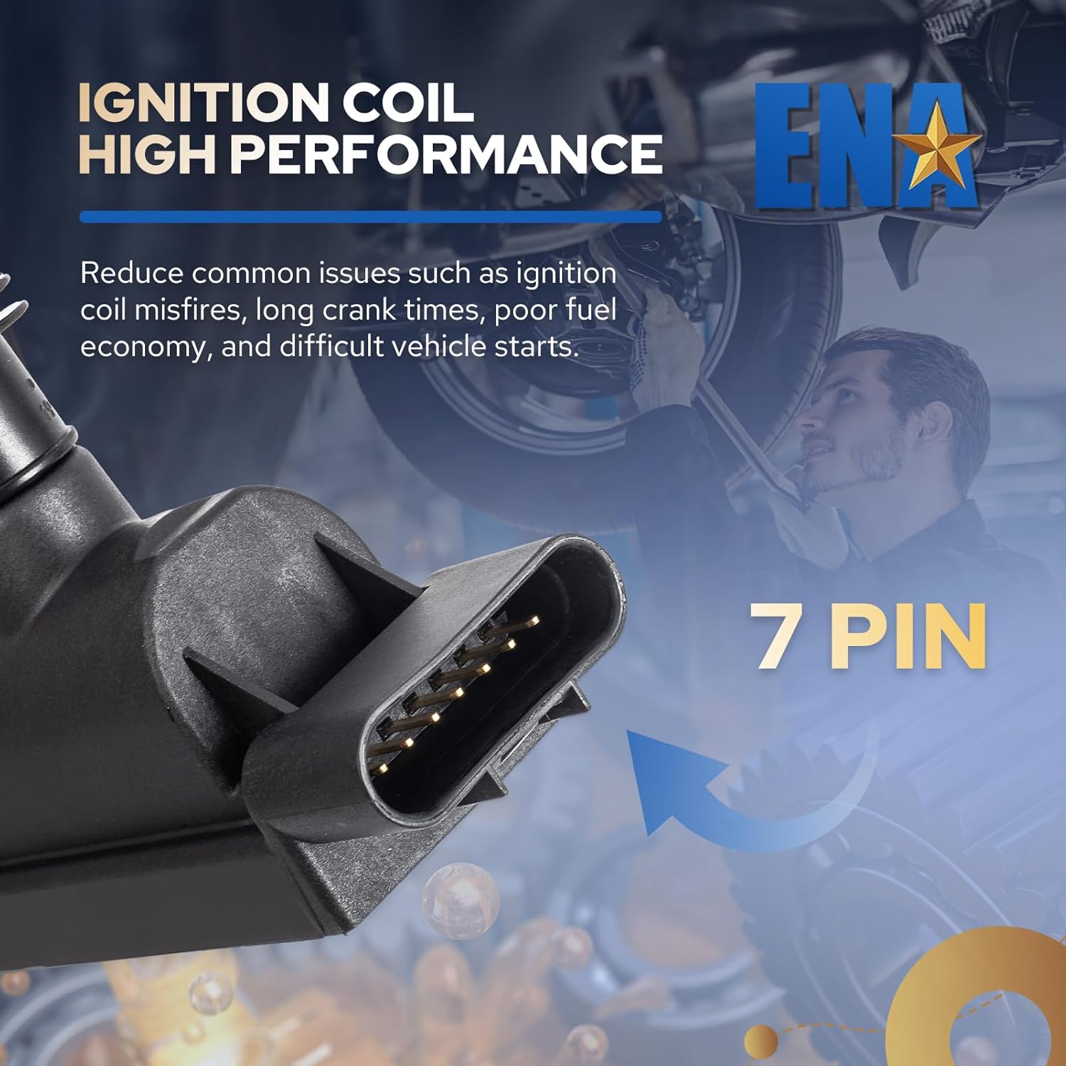 Ignition Coil Pack Compatible with Chevy Cruze 1.4L Turbo Sonic Trax Volt Cadillac ELR Buick Encore 2011 2012 2013 2014 2015 2016 2017 2018 2019 2020 2021 Coils Pack Replace for UF669 D521C 55577898