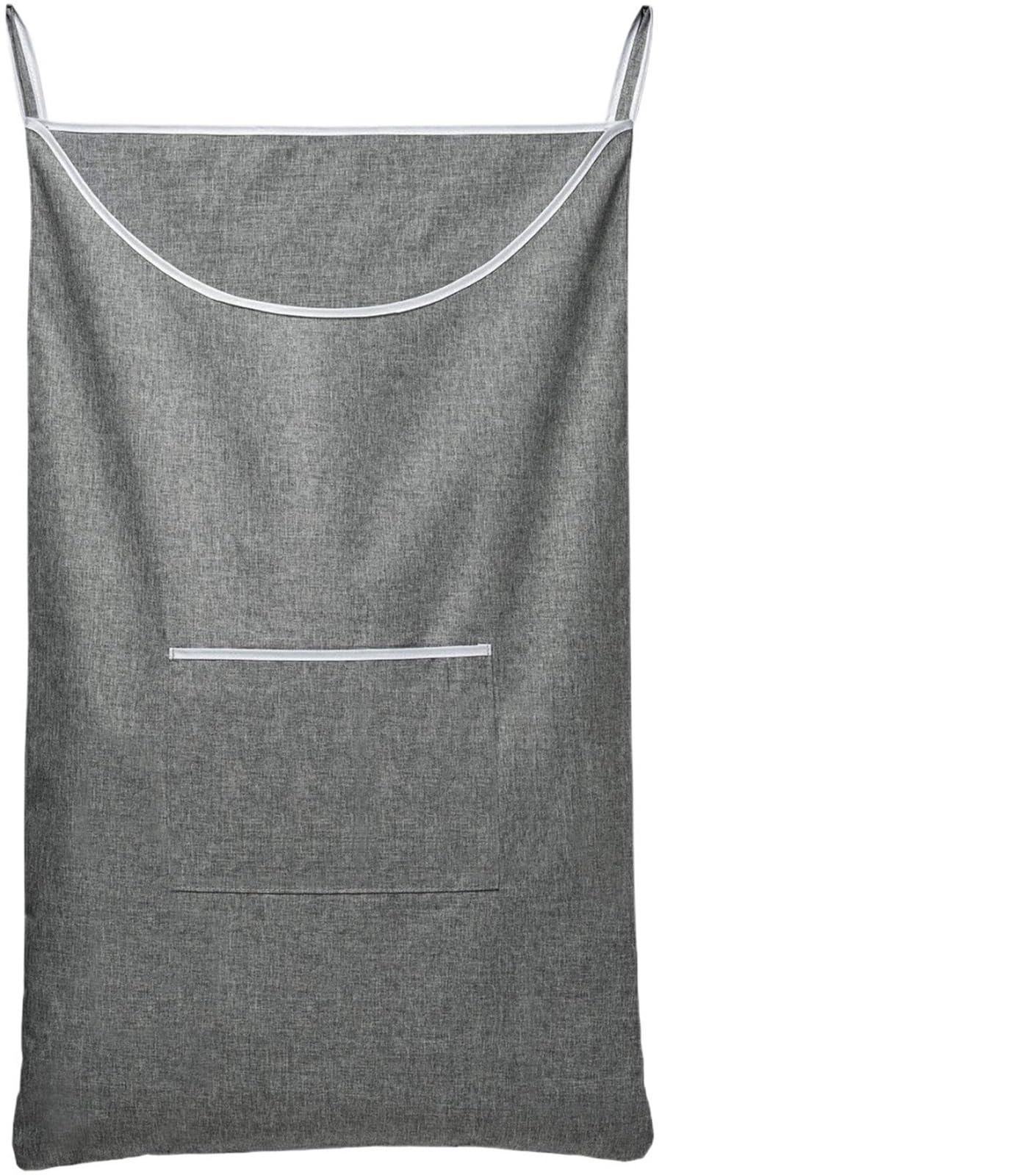 Sacco Per Bucato Sospeso Borsa for cesto della biancheria da appendere | Porta Nera Con Ampio Cestello Di Apertura(Grey)