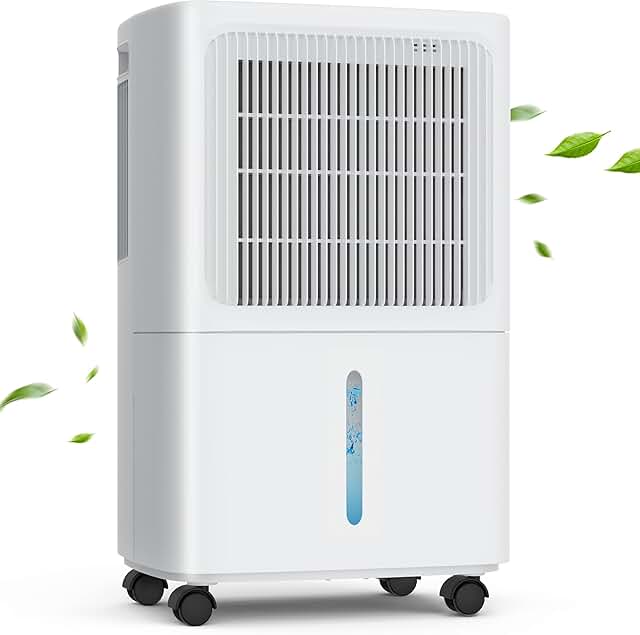 LEENON Dehumidifiers for Home 12L/Day Compressor Dehumidifier for Bedroom with Ultra-Quiet Sleep Mode Drying Clothes, Auto Off, 24H Timer, Continuous Drainage, Humidity Sensor, for Basement Home Damp