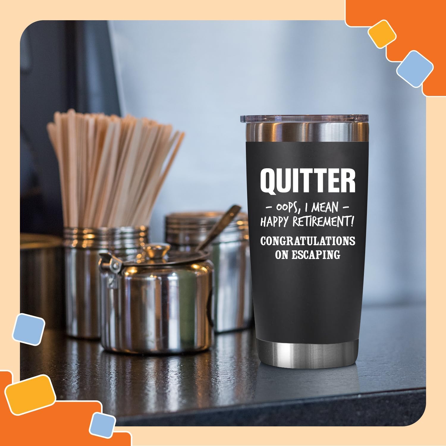 NewEleven Funny Retirement Gifts For Men Women 2026 - Goodbye Present, Retirement Gift For Woman, Men, Colleague - Farewell Gifts For Coworkers Leaving From Friends, Workbestie - 20 Oz Tumbler - Image 4