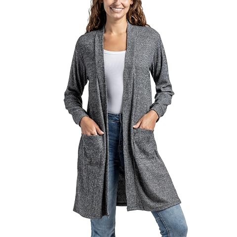 Hello Mello Lounge Cardigan Classic Soft Lightweight Open Front Sweater for Women Girls