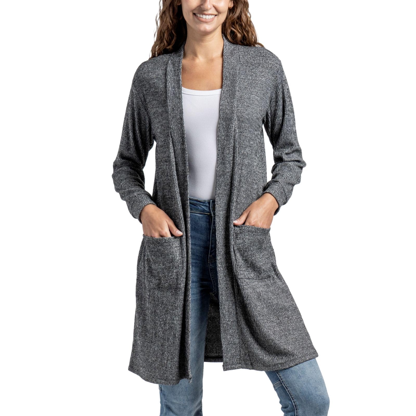 Hello Mello Lounge Cardigan Classic Soft Lightweight Open Front Sweater for Women Girls