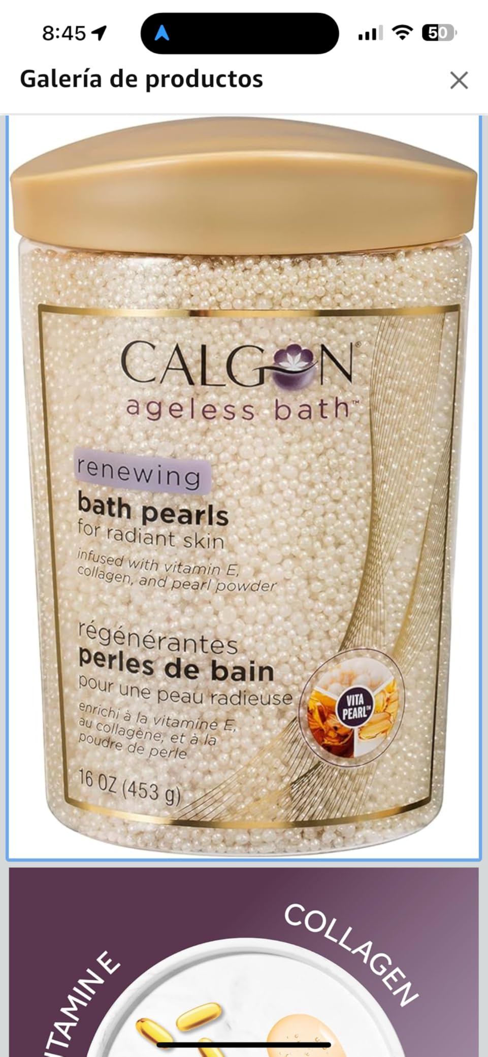 Calgon Ageless Bath Series Renewing Pearls, 16 oz