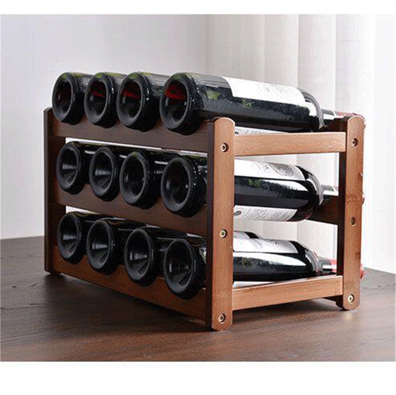 Soporte para vino Estantes for vino, estantes de exhibición madera for vinos, pequeños gabinetes for caseros Cocina(Pequeño)