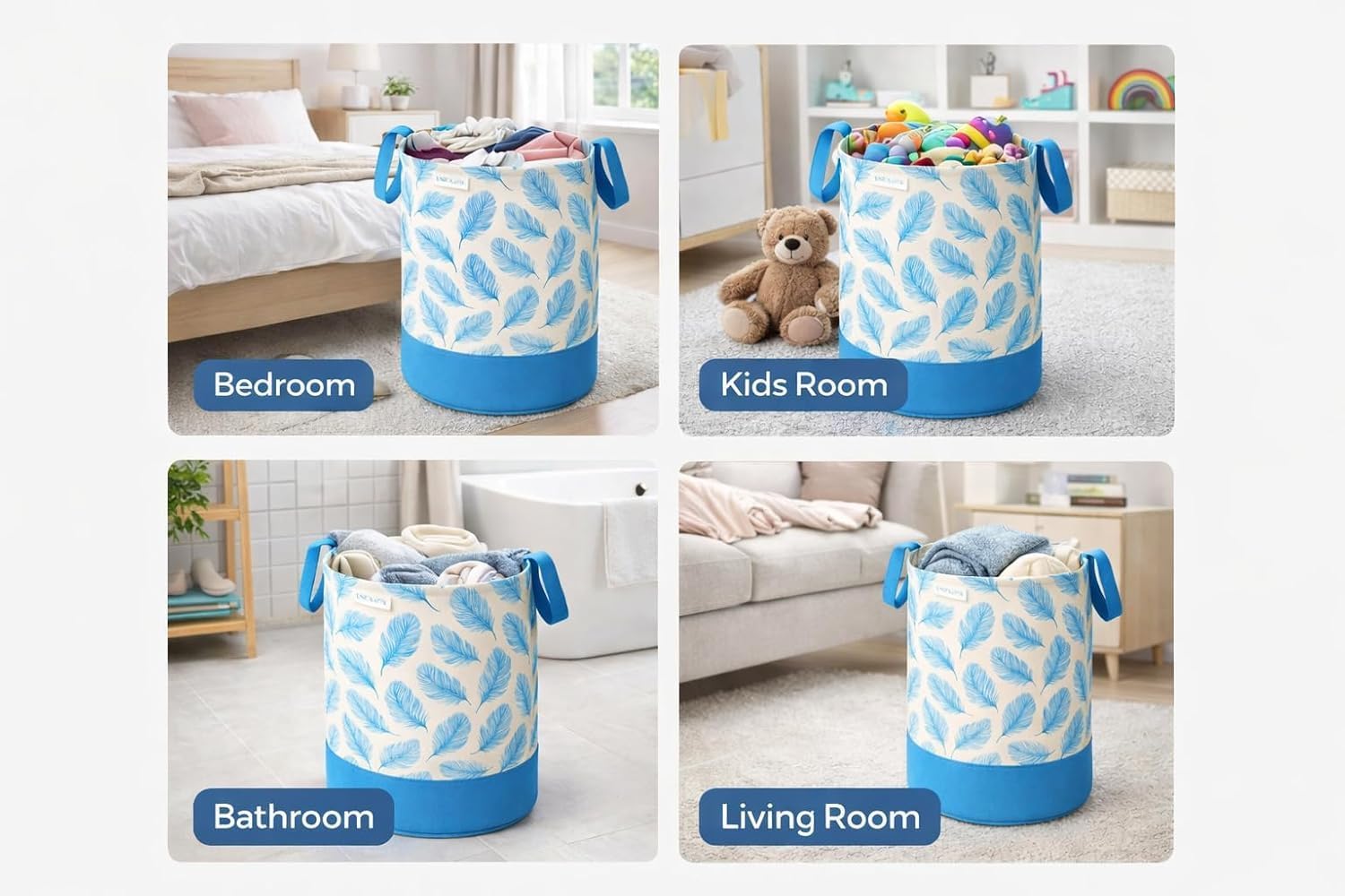 laundry bag (Blue More Pankh, 45 L Pack of 1)