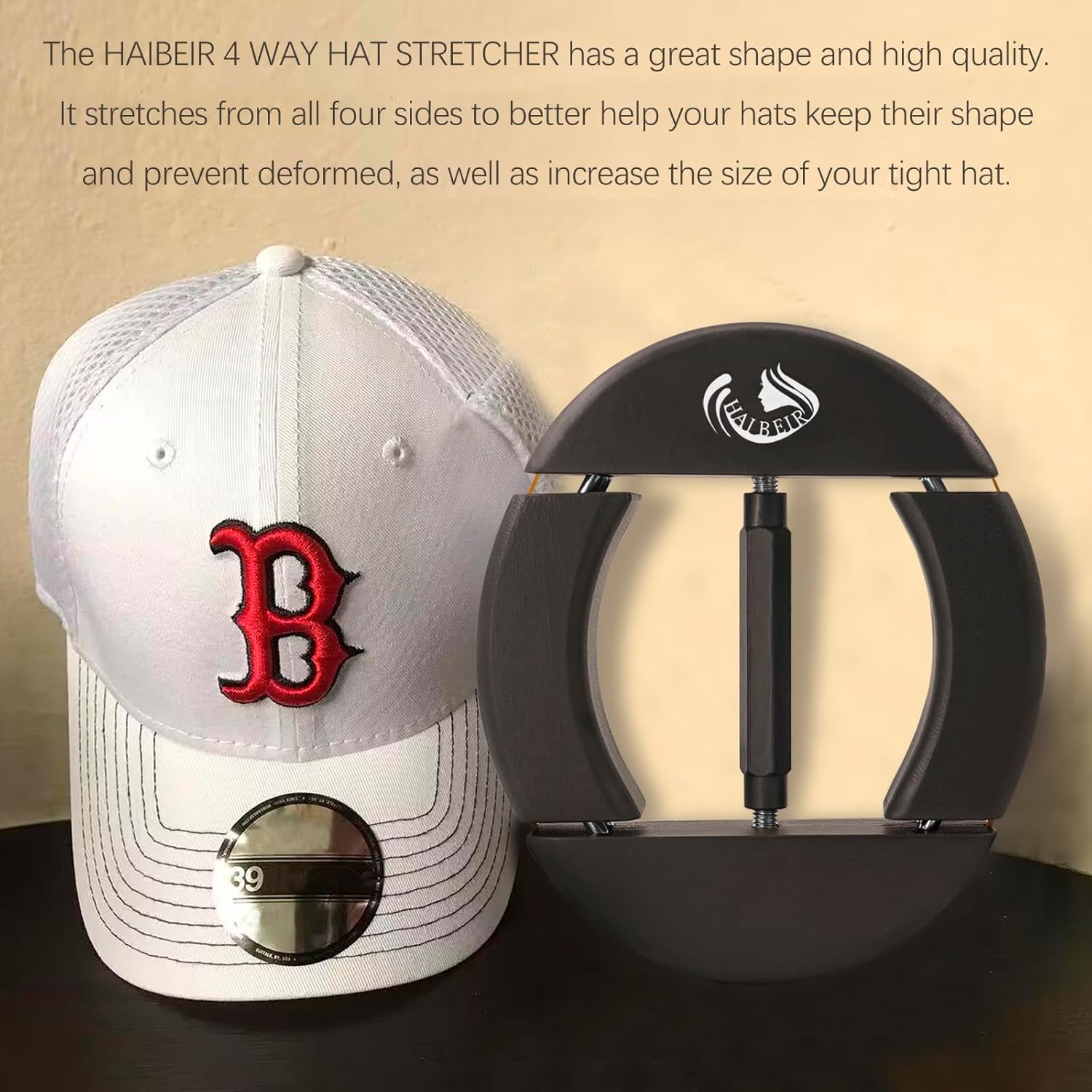 Hat Stretcher 4-Way Wooden Hat Stretcher for Adults One Size from 7.08'' to 9.6'',Simple & Easy to Use - Image 7