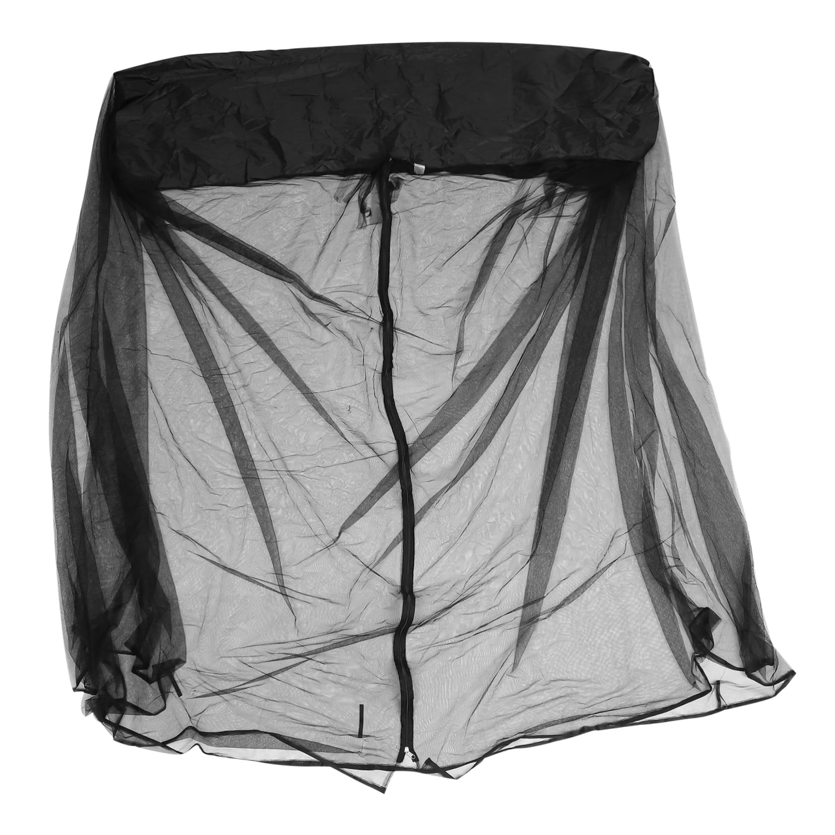 Filet moustiquaire extérieur noir en polyester avec fermeture éclair pour chaise suspendue