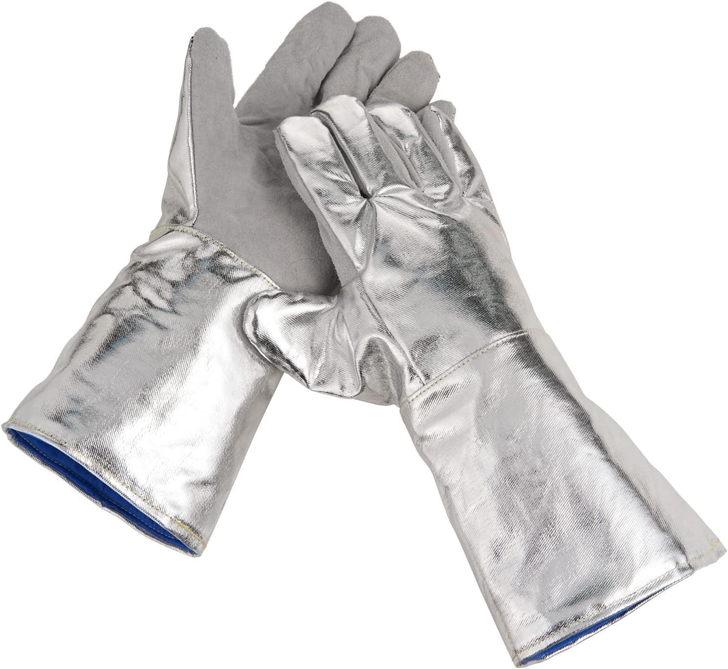 Aluminized Heat Resistant Gloves 572℉ High Temp Welding Safety Gloves Anti-Scald Thermal Insulation for Oven & Work