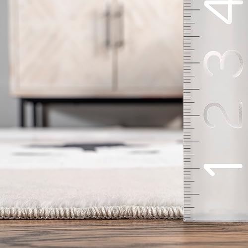 Miniatura 6 de nuLOOM Indigo Otter Kids - Alfombra lavable a máquina, 5x8, gris claro