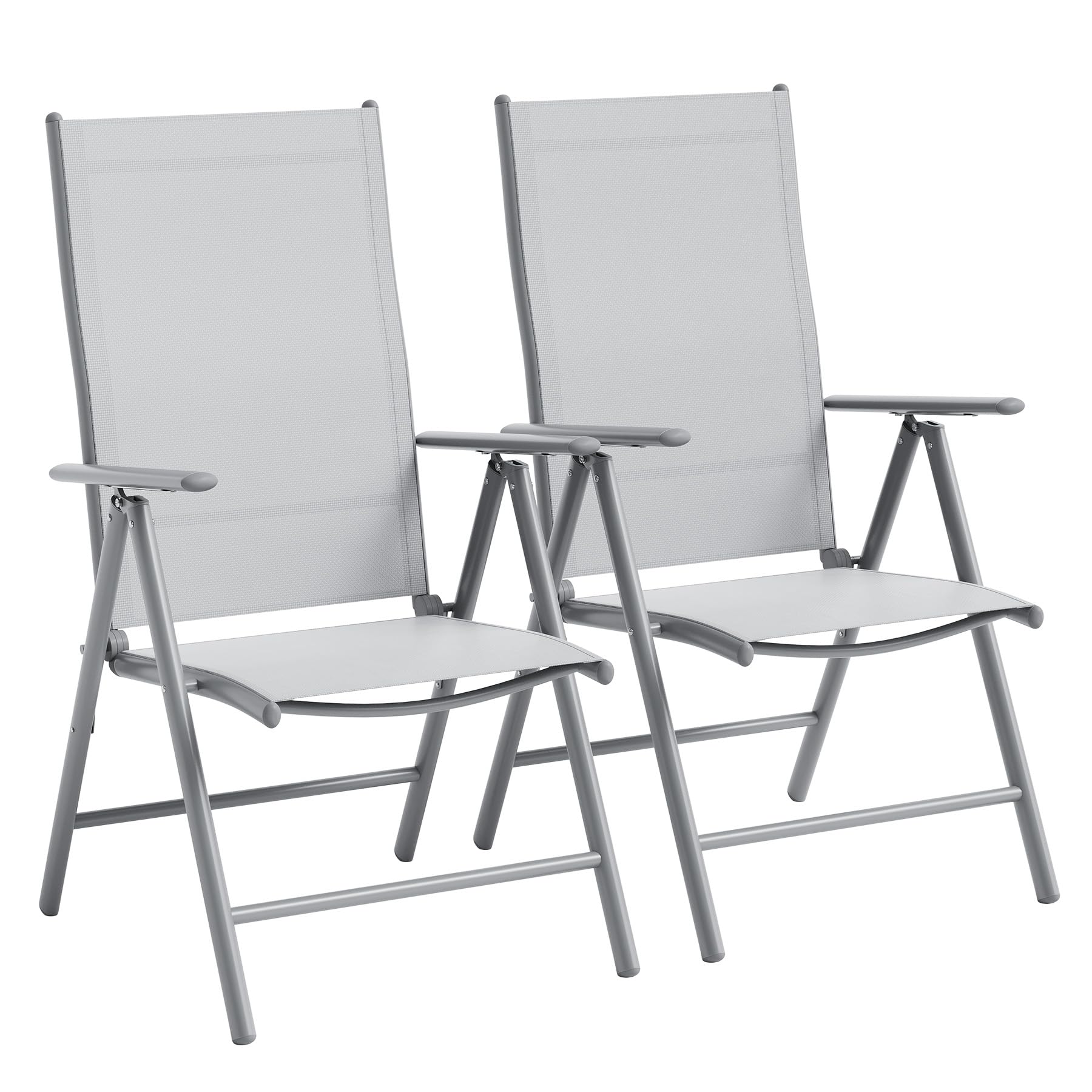 GarveeLife Klappbar Gartenstuhl 2er Set,8-Fach Verstellbar Rückenlehne