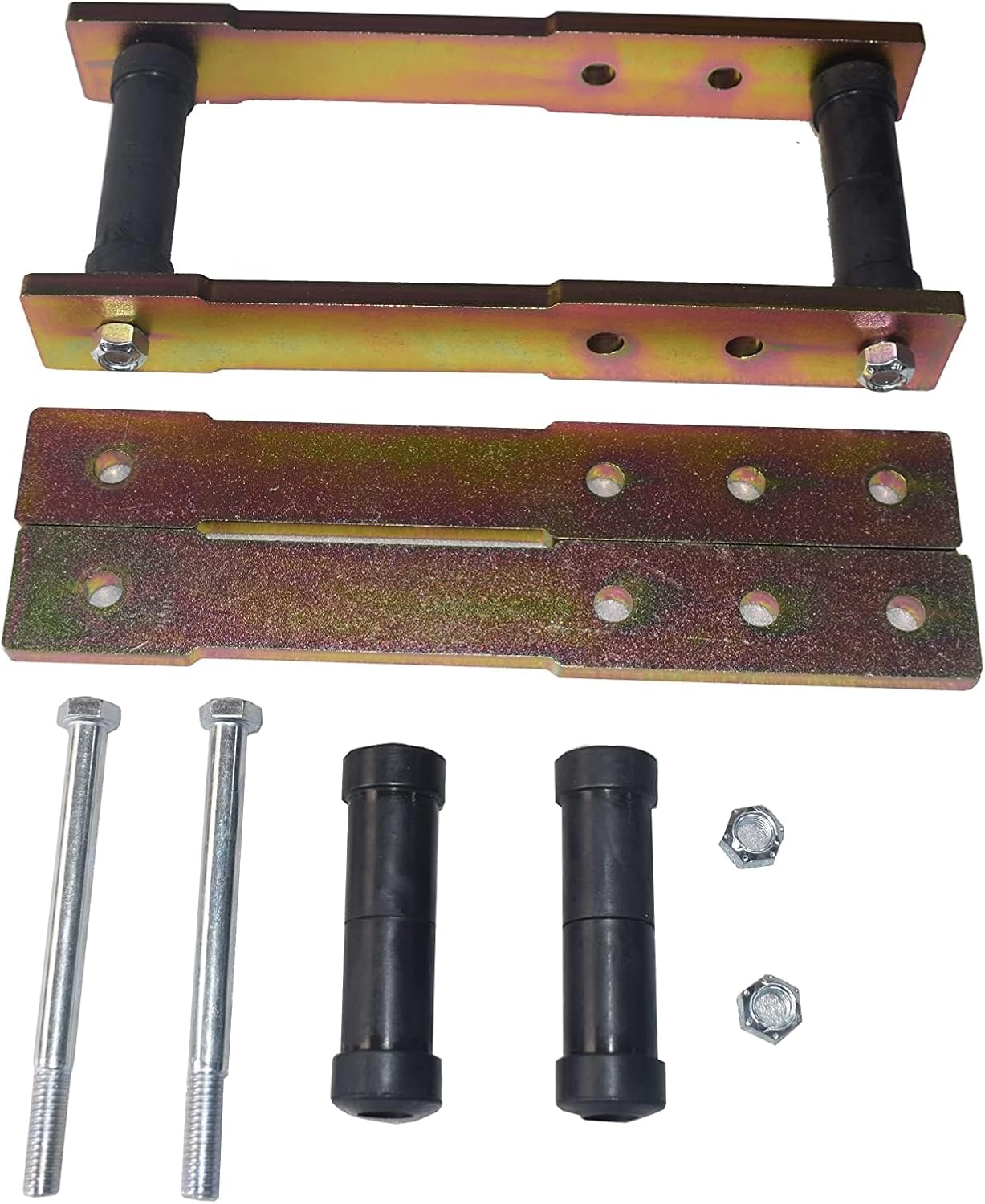 1" 2" 3" 4" Adjustable Rear Leaf Spring Shackle Lift Kit Compatile with 1965-1973 Ford Mustang, for 1966-1970 Falcon Mercury, for 1965-1969 Comet & Cyclone, 1/2" Shackle Bolt Size