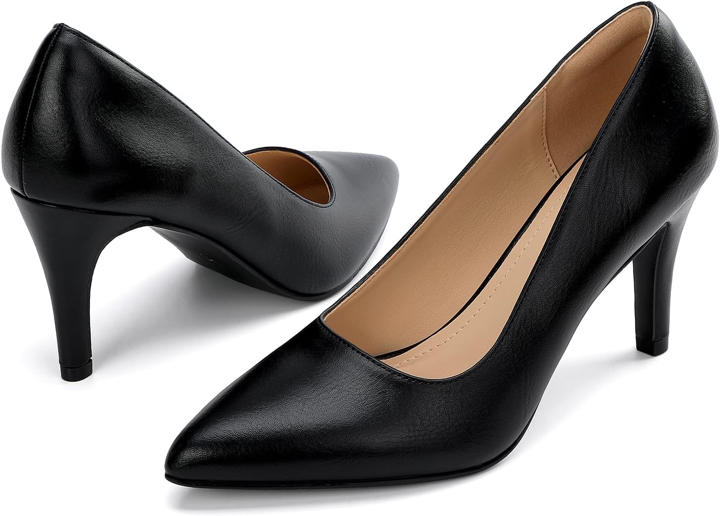 Women's Closed Toe Heels Dress Pointed Toe Pump Shoes - Image 4