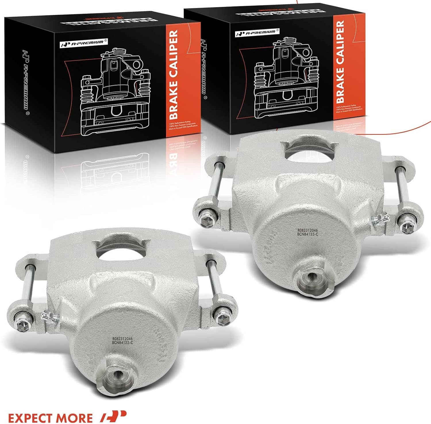 A-Premium Disc Brake Caliper Assembly Without Bracket Compatible with Chevrolet C10 Suburban, C20, C20 Suburban, C30, G30, K10 Suburban & GMC C1500 Suburban - Front Driver and Passenger - 2-PC set