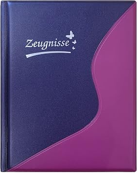 Idena 20102 Certificate Folder DIN A4, 12 Pockets, Indelible, Purple, Document Folder, Pack of 1