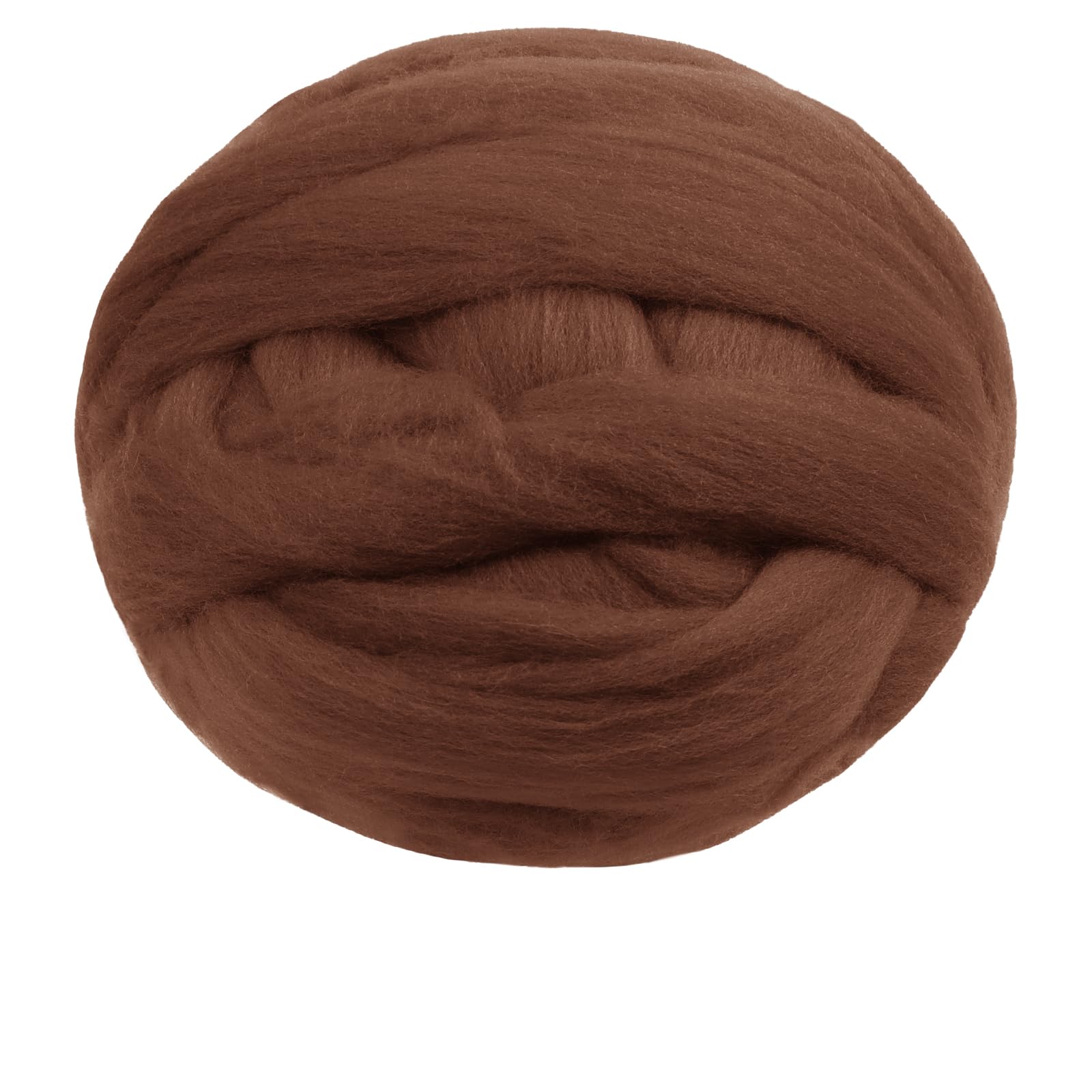 Uiopa Needle Felting Wool, 200g Felting Wool Soft Wool Roving Yarn, Caramel Wool Roving for Needle Felting, Wet Felting, Felting Projects, DIY Crafts