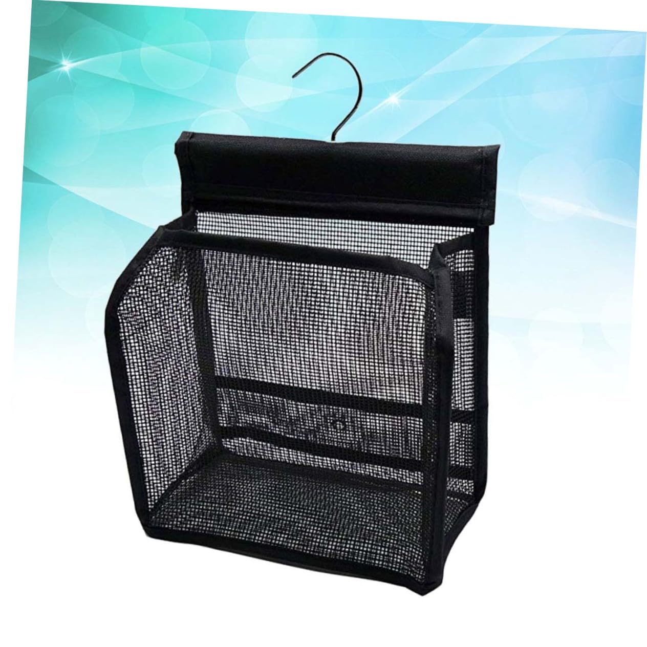 LIFKOME Set di 3 Ceste Portaoggetti Nero in Pvc per Doccia Sezione Interna Profonda, Organizer Bagno da Appendere per Accessori da Viaggio e Uso Quotidiano