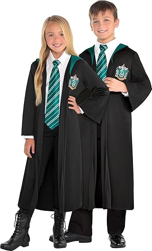 SUIT YOURSELF Slytherin - Bata de Halloween para niños, accesorio de disfraz de Harry Potter, grandeextra grande, incluye cresta, capucha