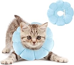 Moosono Halskrause Katze, Weich, Einstellbar, Sonnenblume, Blau