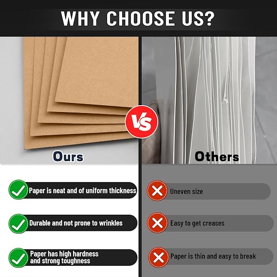 JNENERY 100 Chipboard Sheets 8.5 x 11, 22PT Cardboard for Crafts