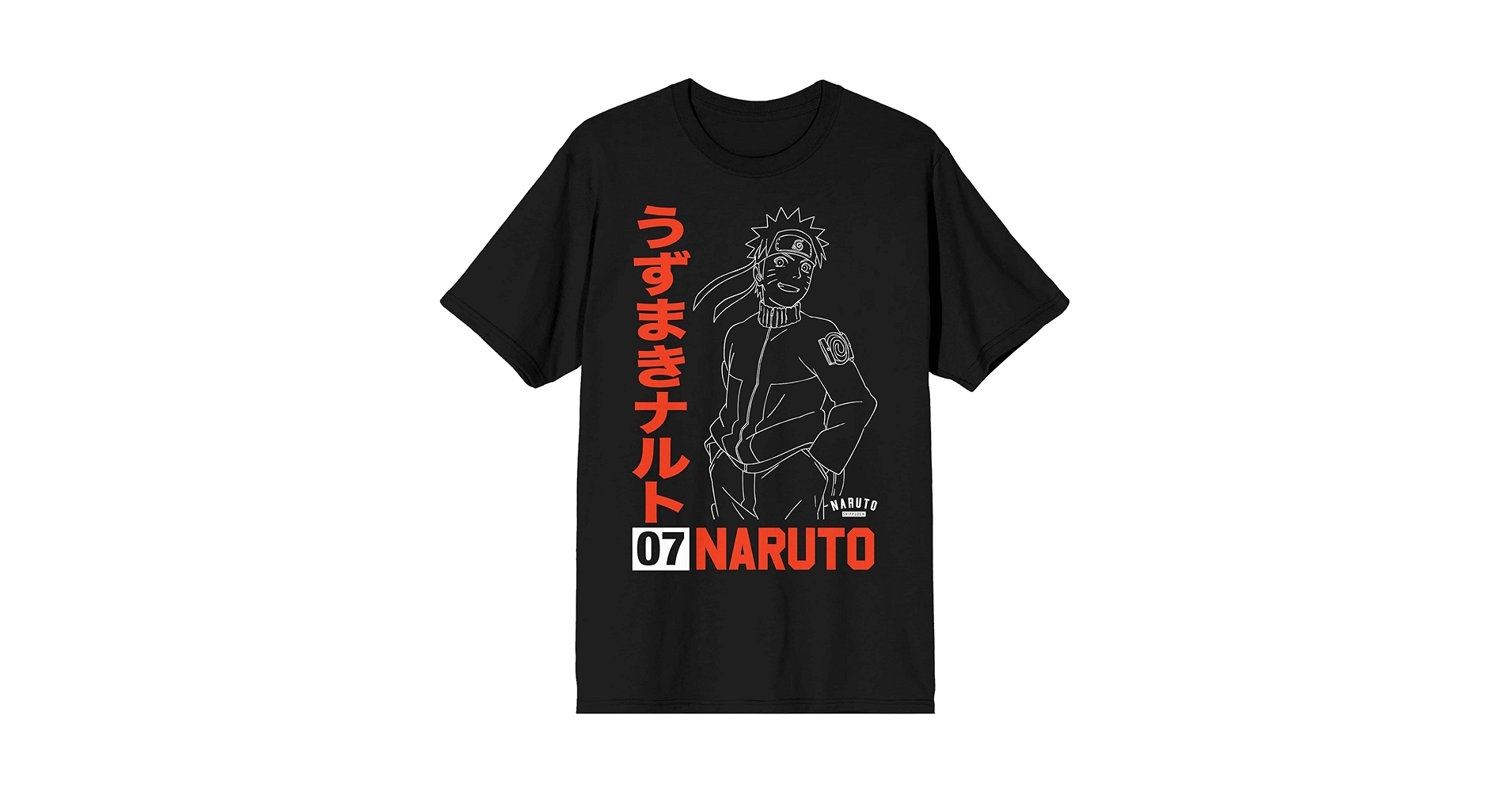 Amazon.com: Naruto Shippuden Uzumaki Line Art Men's Black T