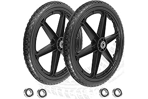 Upgraded 20" Flat Free Wheels for Rubbermaid Carts