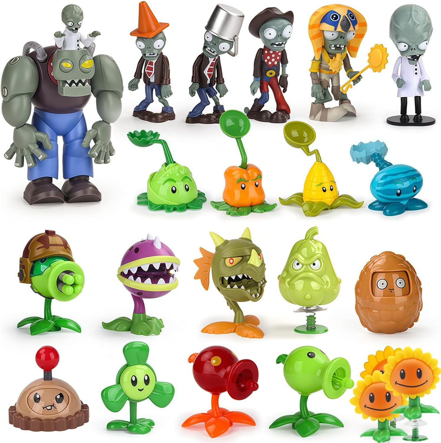 JHESAO 22PCS Plants and Zombies Toys Action Figures PVZ Toys Set 1 2 Series Great Gifts for Kids and Fans, Birthday and Christmas Party New