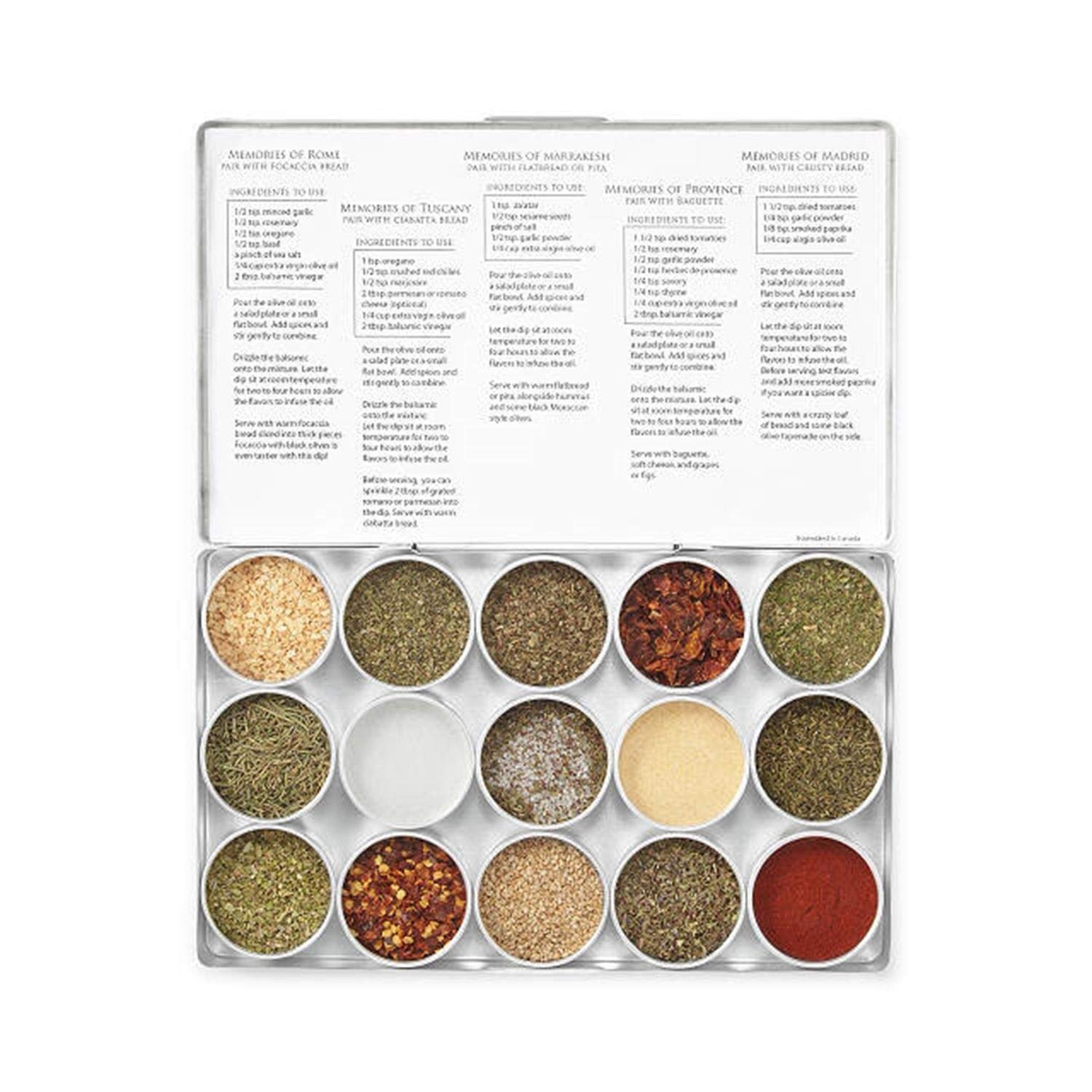 Gourmet Oil Dipping Spice Kit! 15 Herbs And Spices Dip Seasoning Blend! Bread Dipping Seasoning Mix! Easy And So Tasty For Breads, Veggies And More! (Set Of 15)