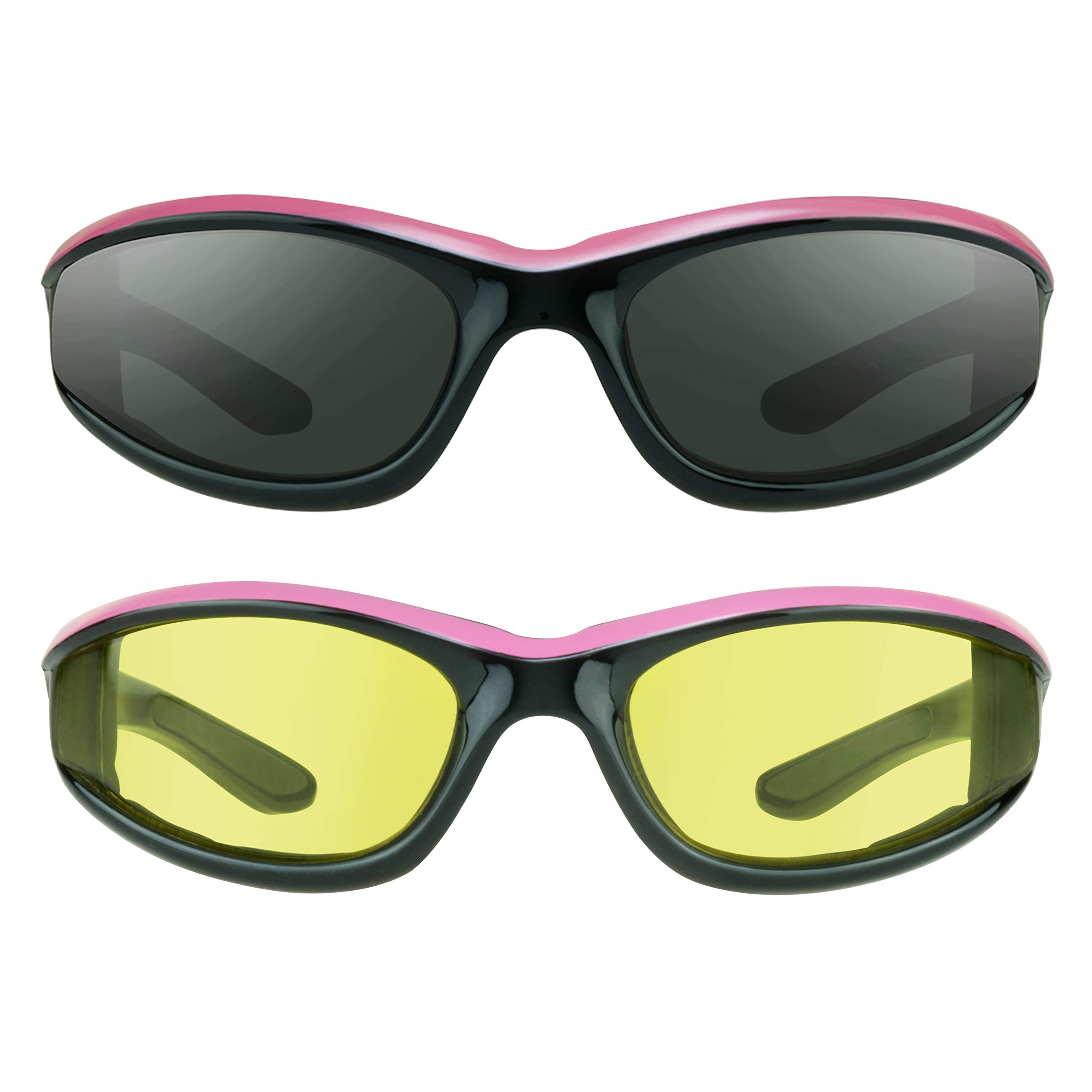 Bikershades Pink Motorcycle Riding Wrap Sunglasses The Angel