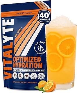 Electrolyte Powder Drink Mix, Isotonic Electrolyte Hydration Mix, Gluten Free Post Workout Powder Mix, Pack of 1, 35 oz., Orange Flavor